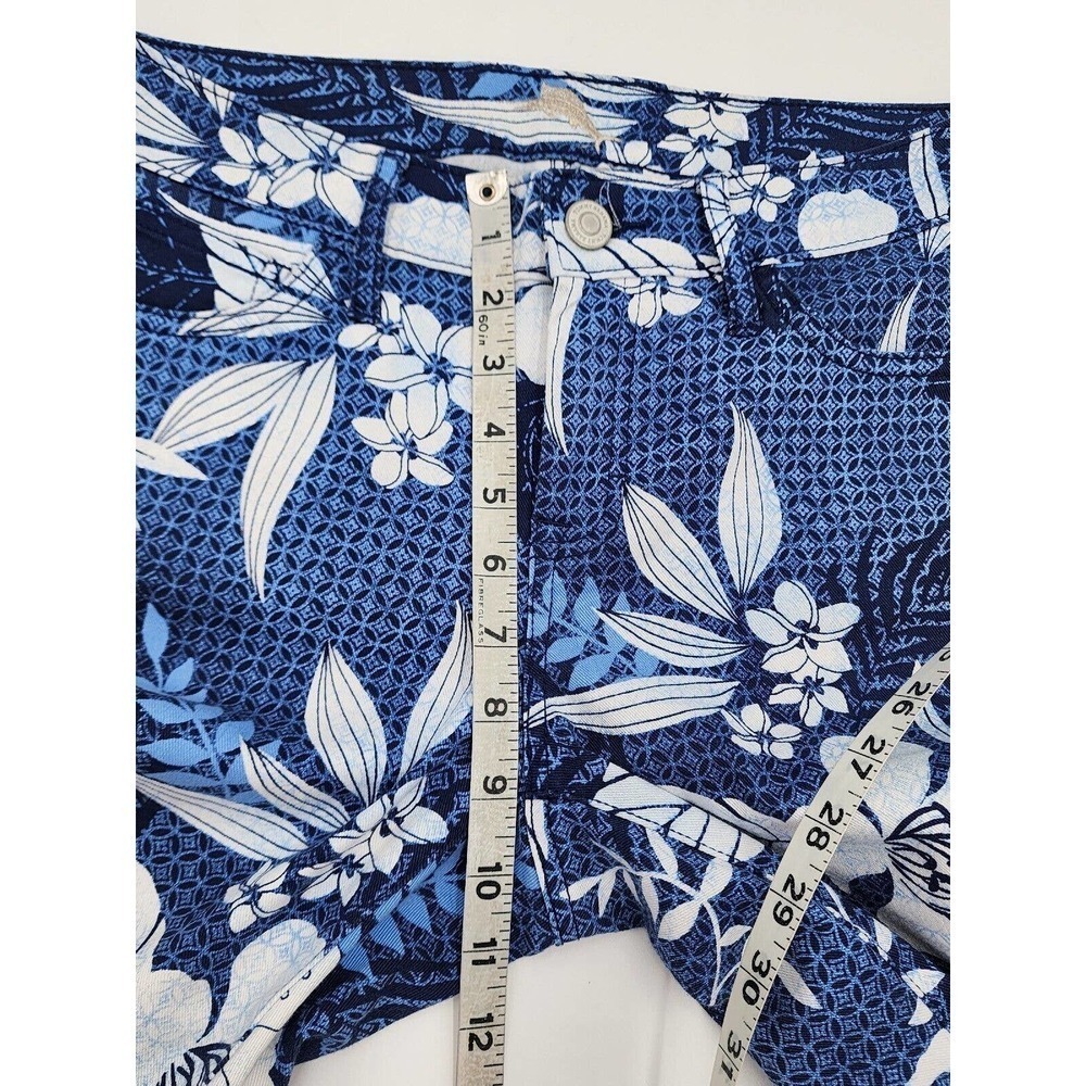 Tommy Bahama Basta Blossoms Crop Pants Denim Island Navy Women Size 28 - Picture 7 of 12